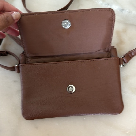 Smart Trend Brown and Tan Crossbody and Clutch Set of 2 Bags Faux Leather NWOT - Picture 8 of 13